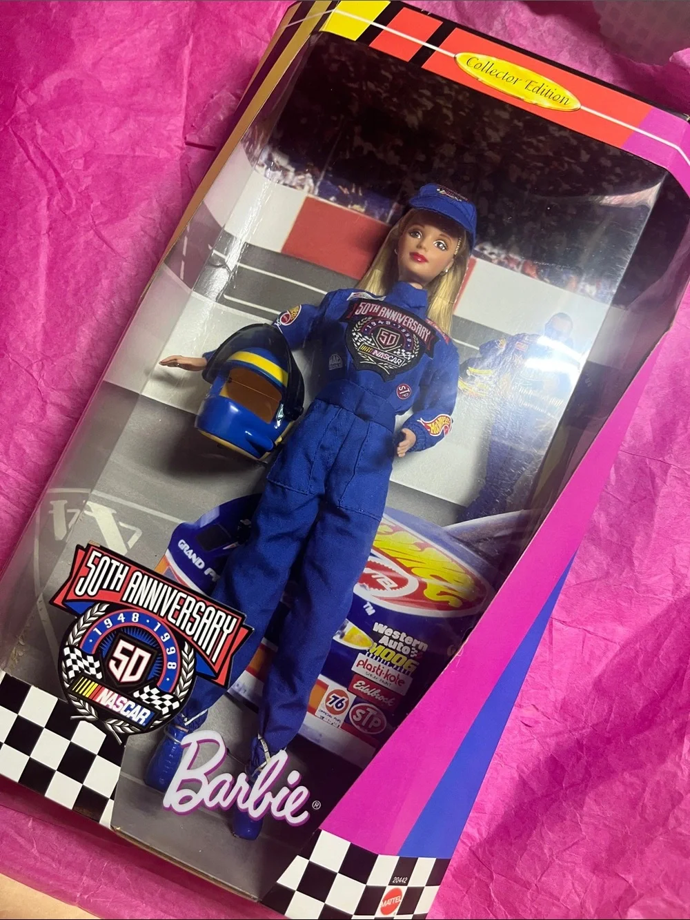 1998 Mattel NASCAR 50th Anniversary Collector Edition Barbie (Model #20442) NRFB